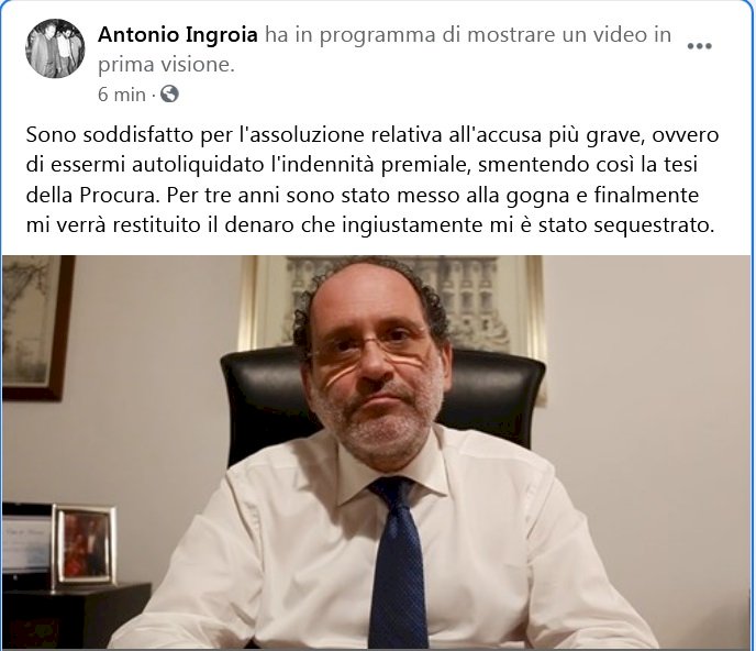 Sicilia e-servizi, Ingroia «assolto dall’accusa più grave»