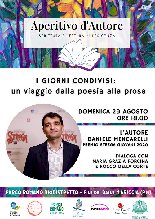 Daniele Mencarelli al Parco Romano Biodistretto per «I giorni condivisi» tra poesia e prosa