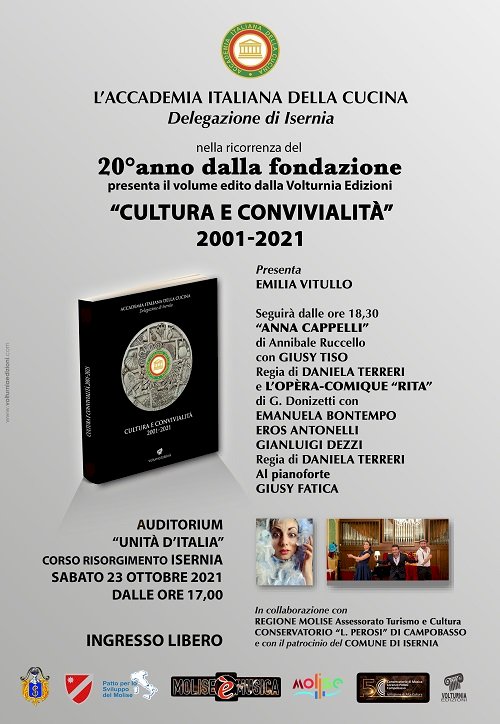 L’Accademia Italiana della Cucina di Isernia  celebra 20 anni di attività