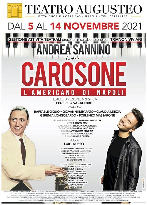 «Carosone, l’americano di Napoli» al Teatro Augusteo