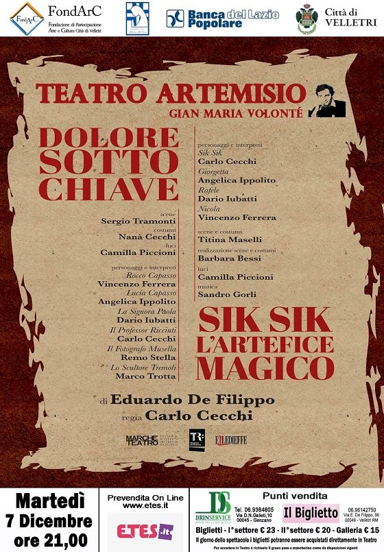 Si torna al Teatro Artemisio-Volonté: Carlo Cecchi porta in scena «Sik Sik» e «Dolore sotto chiave»