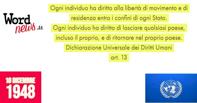 DICHIARAZIONE UNIVERSALE DEI DIRITTI UMANI - art.13
