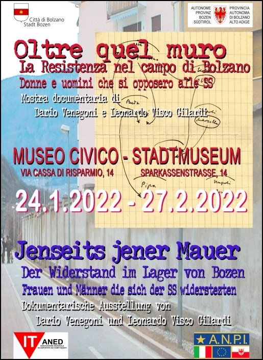 27 gennaio 2022: GIORNO DELLA MEMORIA a Bolzano