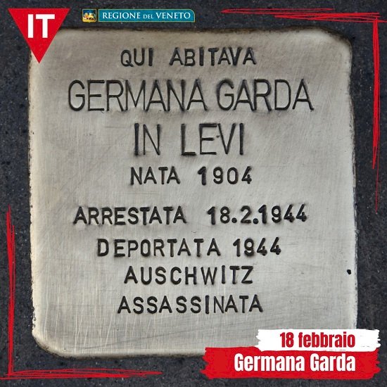 18 febbraio 1944: arresto di Germana Garda in Levi