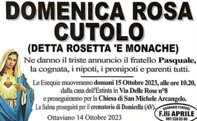 Rosetta Cutolo: «E' morta una vera criminale»