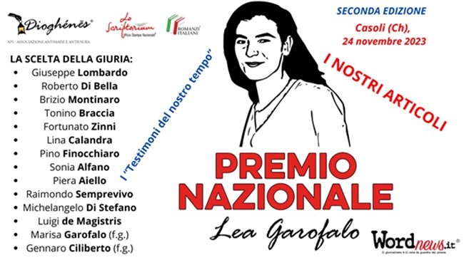 PREMIO NAZIONALE LEA GAROFALO: straordinario successo per la 2^ edizione