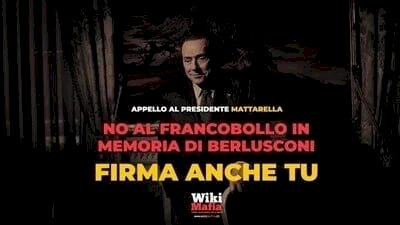 No al francobollo in memoria di Berlusconi